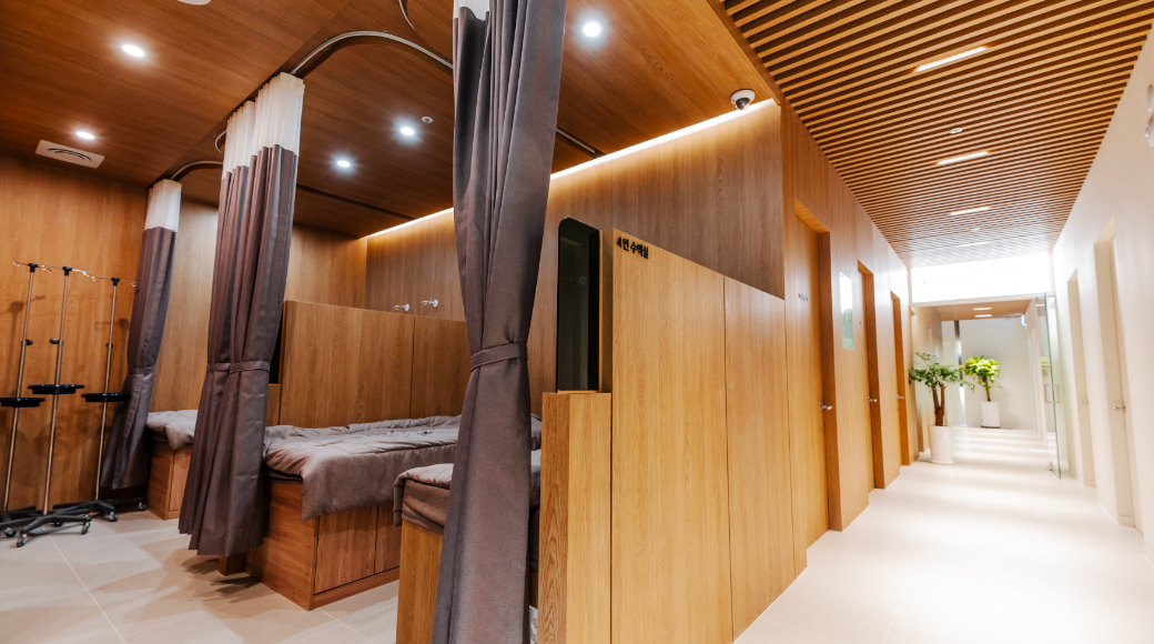 IV therapy rooms and corridor at Masterpiece ENT Clinic